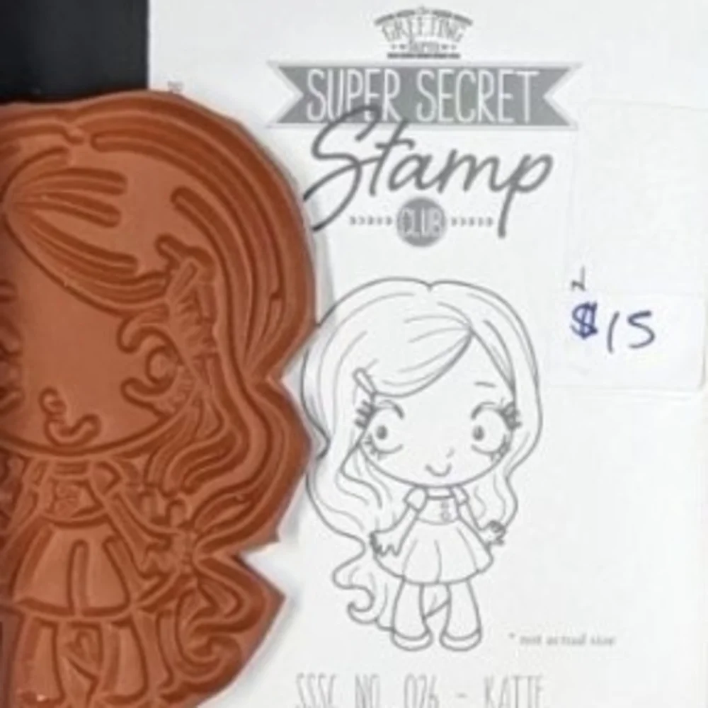 The Greeting Farm Super Secret Stamp Club 'Katie' Rubber Stamp